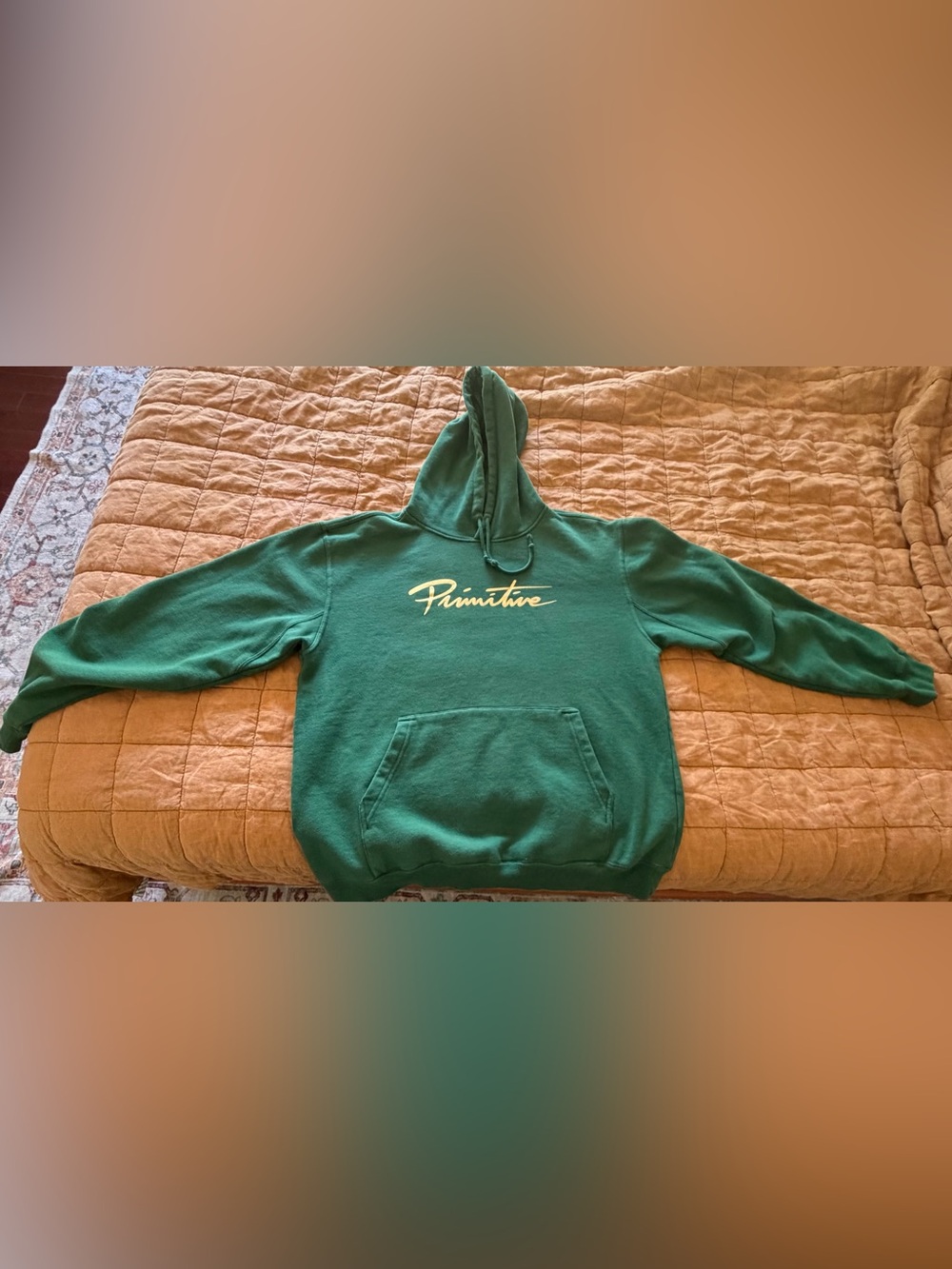 Primitive Green Script Logo Hoodie